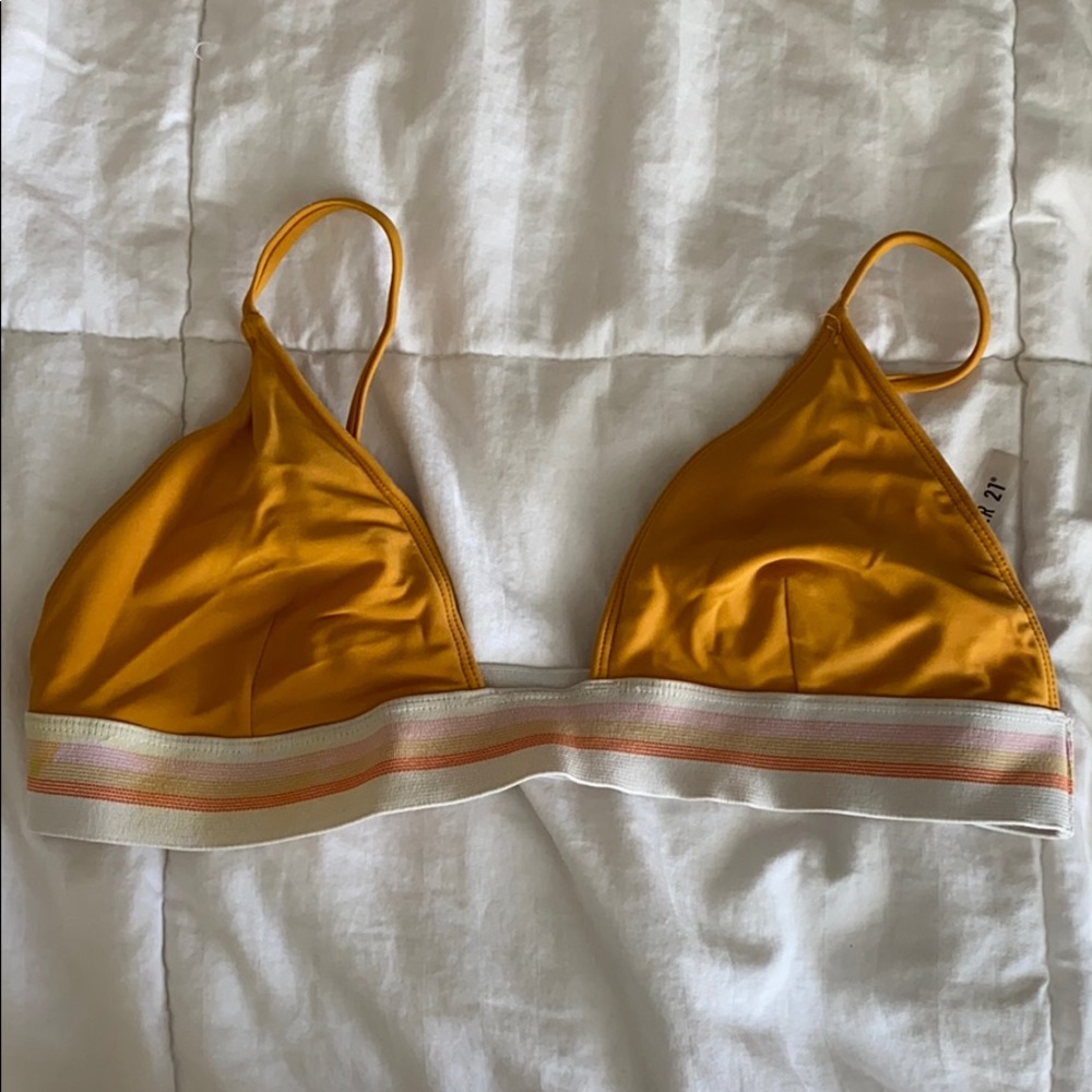 Simple mustard yellow bikini top